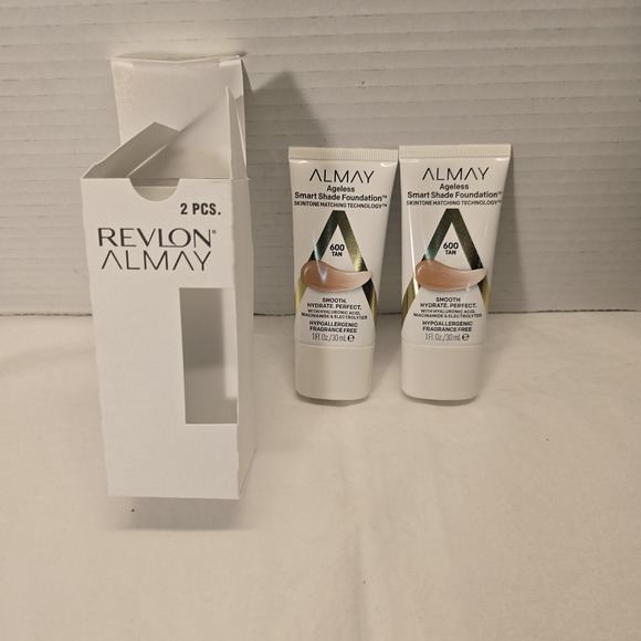 Almay Other - Almay Smart Shade Foundation Skintone Matching Technology 600 TAN 2‎ Pack Bundle